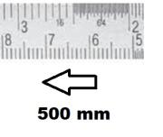 HORIZONTAL FLEXIBLE RULE CLASS II RIGHT TO LEFT 500 MM SECTION 40x2 MM<BR>REF : RGH96-D22500F2I0